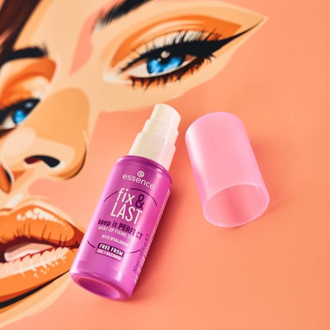 essence | Fix & Last Keep It Perfect Makeup Fixing Spray | Weightless, All-Day Setting | Vegan & Cruelty Free