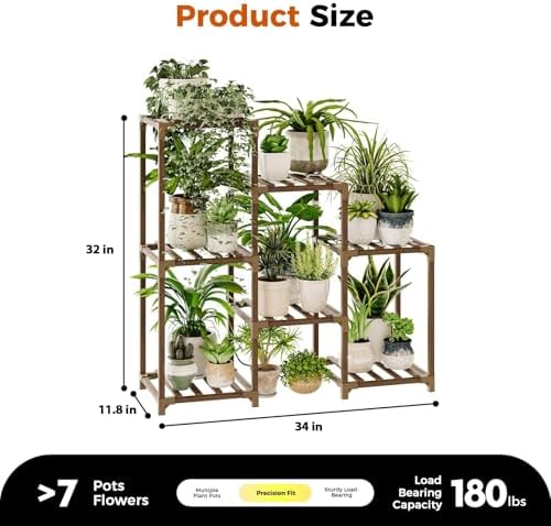 Bamworld Plant Stand with Grow Light Plant Shelf - Image 5
