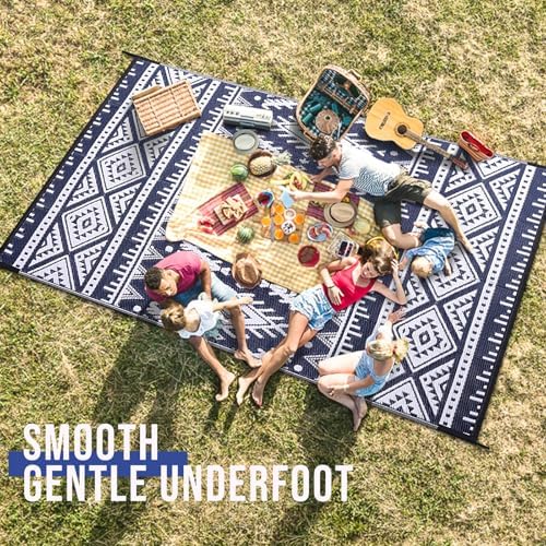 OLANLY Outdoor Rug 6x9 ft Waterproof Reversible Boho Mat - Image 5