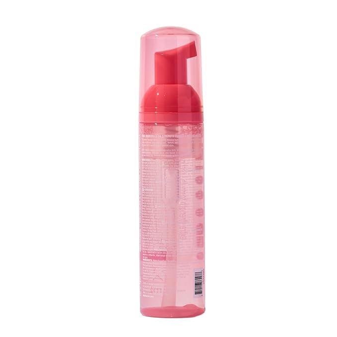 Style Factor EDGE BOOSTER Extra Strength Setting Mousse – Frizz Control, Extra Volume, and Conditioning – 2.5oz Pink Sapphire Mousse for Curly Hair