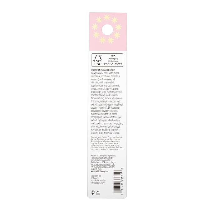 Pacifica Beauty Complex Lip Balm Trio Set, Makeup, Glow Baby, Wake Up Beautiful, Vegan Collagen, Lip Gloss, Orange, Lavender, Lemon, Vanilla, Non Sticky Formula, 0.30 fl oz Each (Set of 3)
