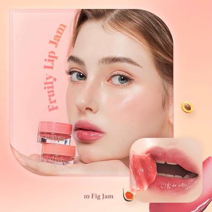 dasique Fruity Lip Jam (#02 Apricot Jam) | High-shine finish | Moisturizing | Vegan, Cruelty Free | Lip Balm
