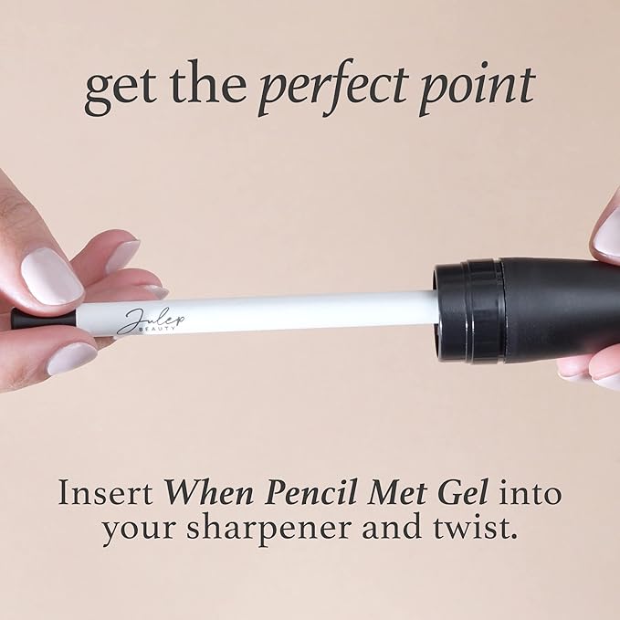 Julep When Pencil Met Gel Sharpenable Multi-Use Longwear Eyeliner Pencil - Rich Brown & White Matte - Transfer-Proof - High Performance Liner Duo