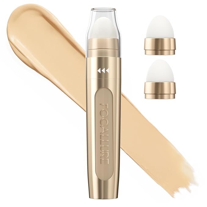 FOCALLURE FIX CORRECTOR Concealer Stick, Full Coverage Concealer Makeup, Color Corrector for Dark Circles, Including Replaceable Applicator, YL03 TART
