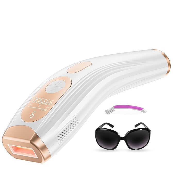 Laser Hair Removal, IPL Laser Hair Removal for Woman and Men Permanent, Hair Removal Device with 3.0 IPL Red Light Wave, Home Laser Hair Removal Device for Legs Armpits Back Bikini Body Use