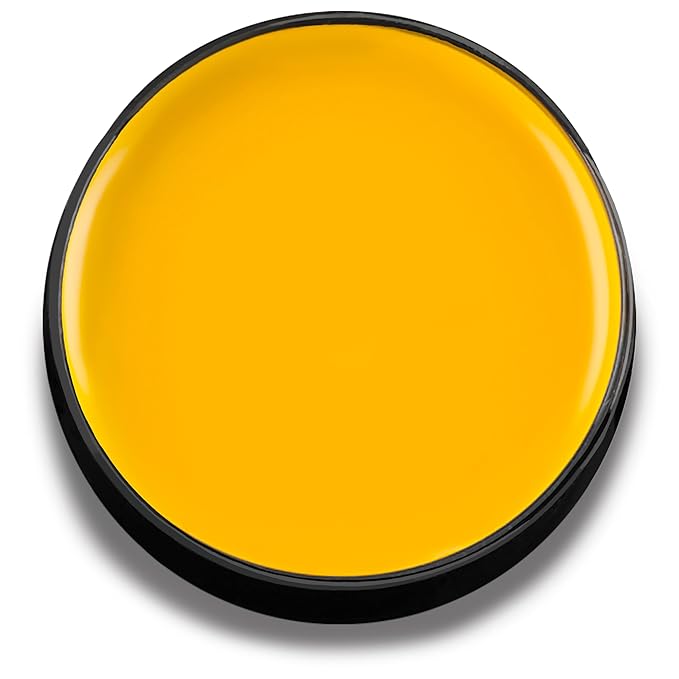 Mehron Makeup Color Cups | Stage, Foundation, Face Paint, Body Paint, Halloween | Face Paint Makeup | Greasepaint .5 oz (14 g) (Yellow)