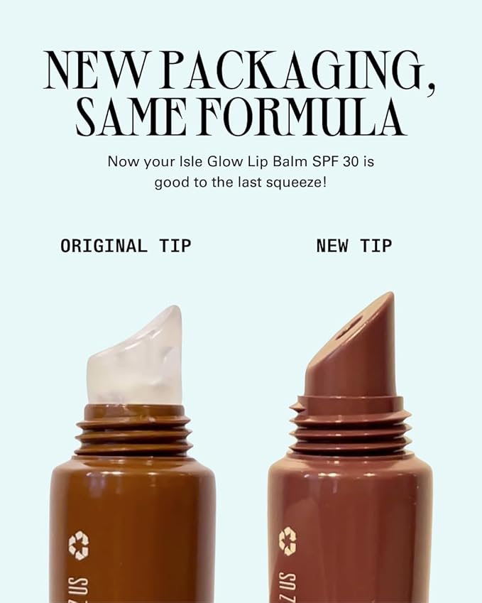 Cay Skin Isle Lip Balm SPF 30 – High Shine, Hydrating + Sheer Lip Gloss in Vanilla Brown Sugar Flavor – Formulated with Natural Ingredients for All Skin Tones – Clear