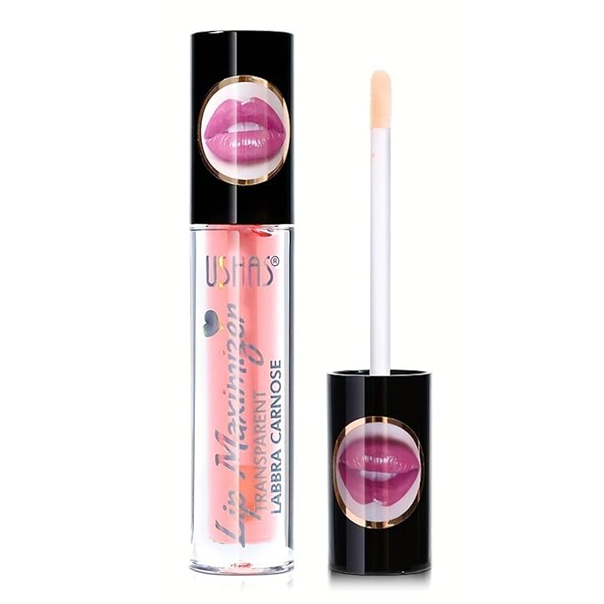 Lip Plumping Gloss, Plumping Lip Filler, Lip Gloss for Full, Voluminous Lips, Transparent Plumping Lip Oil Tinted for Lip Care, Fuller Lips Instantly, Hydrating, High-Shine
