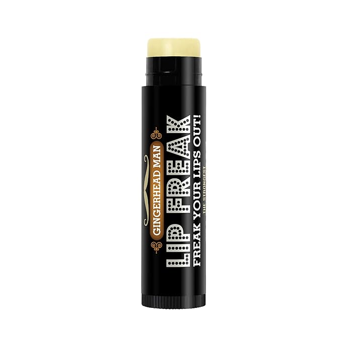 Doctor Lip Bang's BUZZING Lip Balm | Lip Freak | 100% All Natural | Cruelty Free | Flavoured Lip Freak (GingerHead Man)