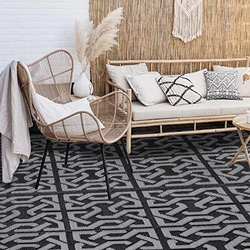 SAND MINE Reversible Mats, Plastic Straw Rug, Modern Area Rug, Large Floor Mat - Image 6