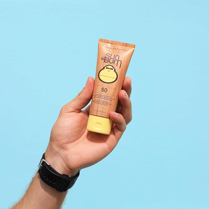 Sun Bum Original SPF 50 Sunscreen Body Lotion - Broad Spectrum Moisturizing Sunscreen with Vitamin E - Hawaii 104 Act Compliant (Made without Octinoxate & Oxybenzone) - Travel Friendly - 3 oz