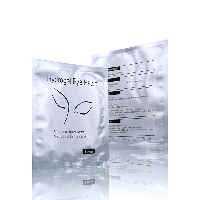 50 Pairs Set, Under Eye Pads, Comfy and Cool Under Eye Patches Gel Pad for Eyelash Extensions Eye Mask Beauty Tool