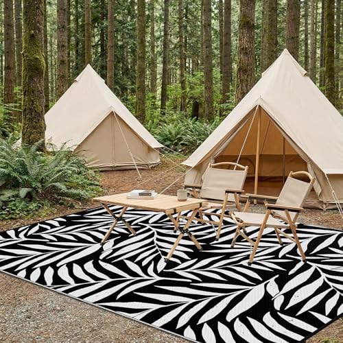 Smiry Outdoor Rug 6x9 ft Waterproof Reversible Leaf Mat - Image 7