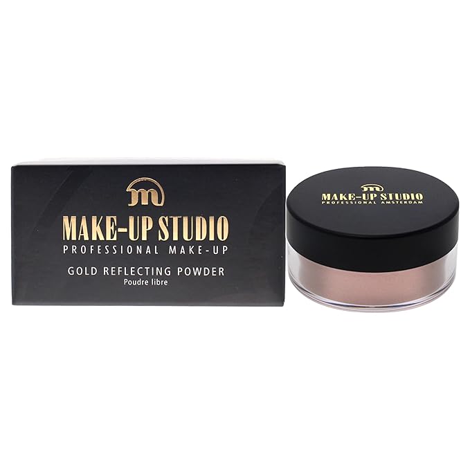 Gold Reflecting Powder Highlighter - Golden Pink for Women - 0.53 oz Highlighter