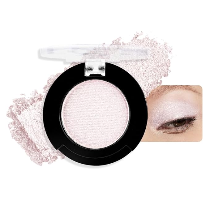 Monochrome Glitter Eyeshadow Makeup Palette,Highly Pigmented Champagne Gold Eyeshadow Palette,Shimmer Pressed Powder shadow Makeup,Single Vegan Eye Shadow,Daily Evening Women Girls Eyeshadow Gift7#
