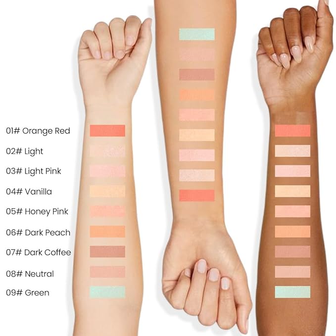 Kaely 2Pcs PROFESSIONAL MAKEUP Correcting Concealer Stick,Medium Coverage Concealer Crayon,under Eye Brightener Concealer for Dark Circles,corrector de ojeras,Lightweight,Vegan,07 DARK COFFEE