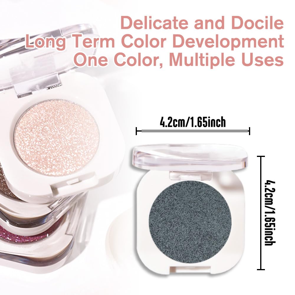 Single Matte Eye Shadow Palette Makeup, Dark Teal Eyeshadow for Women Halloween Birthday Party Wear, Monochrome Eye Shadow Makeup, Pigmented Waterproof Sombras Para Ojos, 33