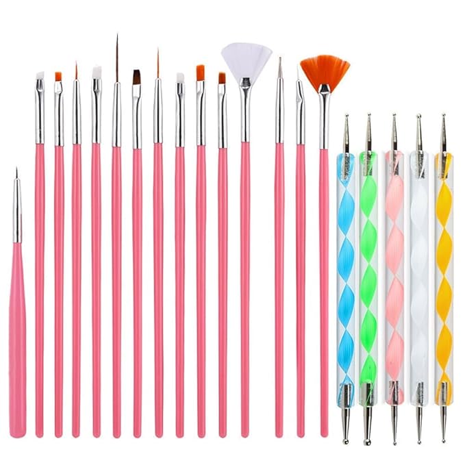 36 pcs Nail Art Brushes Set, Nail Art Design Pen Painting Tools with Nail Extension Gel Brush, Nail Polish Brush, Builder Nail Gel Brush, Nail Dotting Pen Salon at Home Diy Manicure (36pcs)