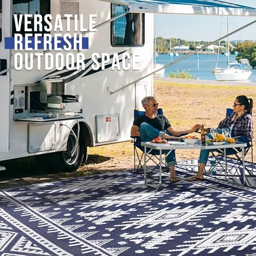 OLANLY Outdoor Rug 6x9 ft Waterproof Reversible Boho Mat - Image 7
