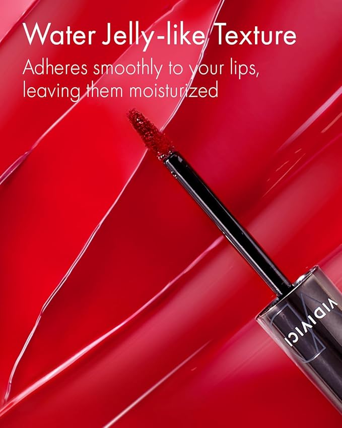 VIDIVICI Millennial Tint Glit - Proof Moisture Korean Lip Tint with Long-Lasting Color, Lightweight Water Jelly Texture, 0.13ounce (08 Be Loving)
