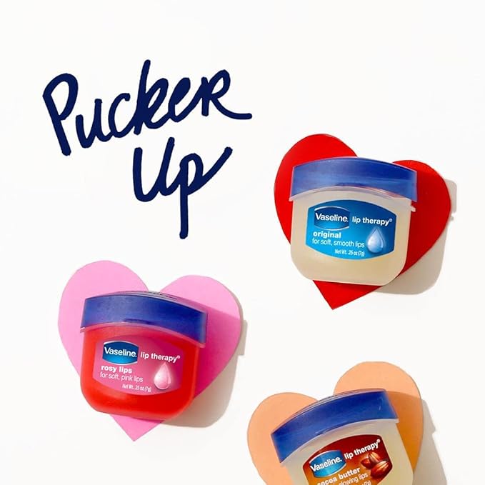 Vaseline Lip Therapy Original – Mini Vaseline Lip Balm, Hydrating Petroleum Jelly, Clear Lip Gloss, Travel-Size, 0.25 Oz Ea (Pack of 6)