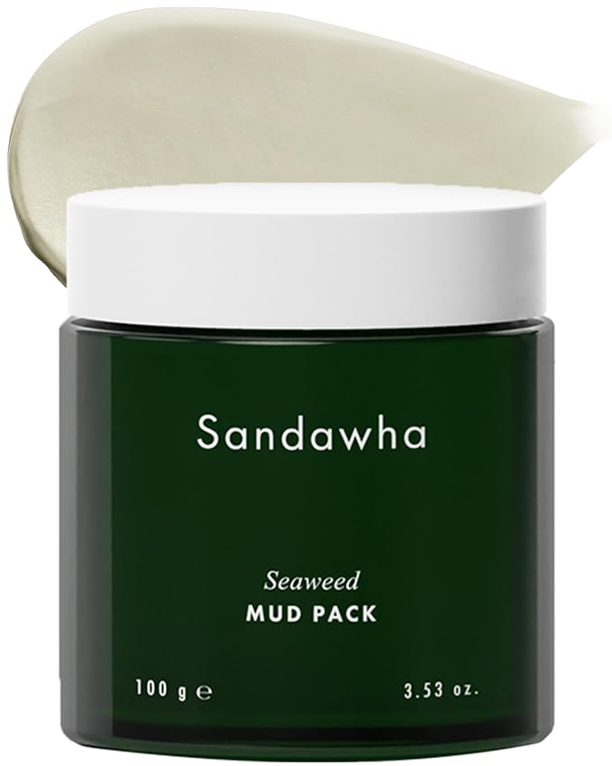 SKINCURE Vegan Seaweed Mud Mask, Korean skincare Blackhead Remover Clay Mask for Pore Cleansing with Kaolin & Bentonite, Oil Control & Gentle Exfoliation, 3.5oz