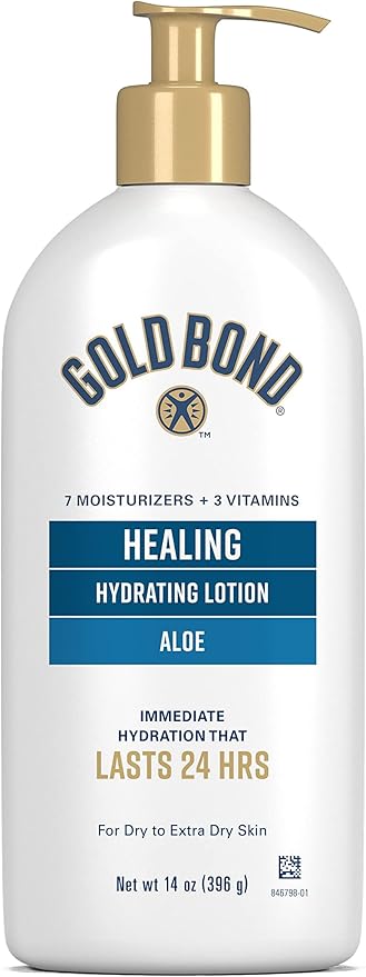 Gold Bond Ultimate Healing Skin Therapy Lotion with Aloe, 14 oz., Non-Greasy & Hypoallergenic