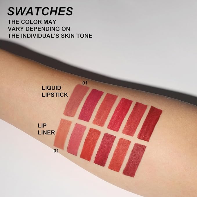 YOUNG VISION Liquid Lipstick & Lip liner Combo Set, Matte Lip Contour Kit - Durable, Waterproof, Kit de Labios Matte for Lasting Definition…
