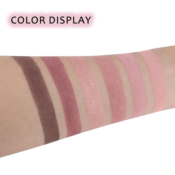 6 Colors Nude Pink Purple Matte Shimmer Eyeshadow Palette for Eye Makeup,High Pigmented Brown Eye Shadow Primers Powder Palet de sombras de ojos