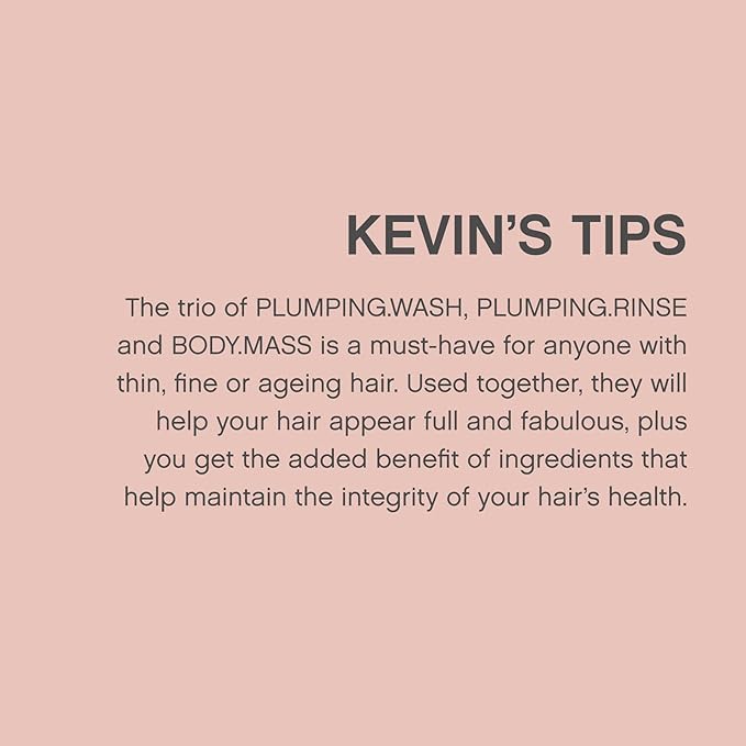 KEVIN.MURPHY PLUMPING.WASH - Densifying Shampoo for Thinning Hair - For Fine & Aging Hair - Nourishing Hair Care Shampoo - Thickening Effects - 250 mL / 8.4 fl oz