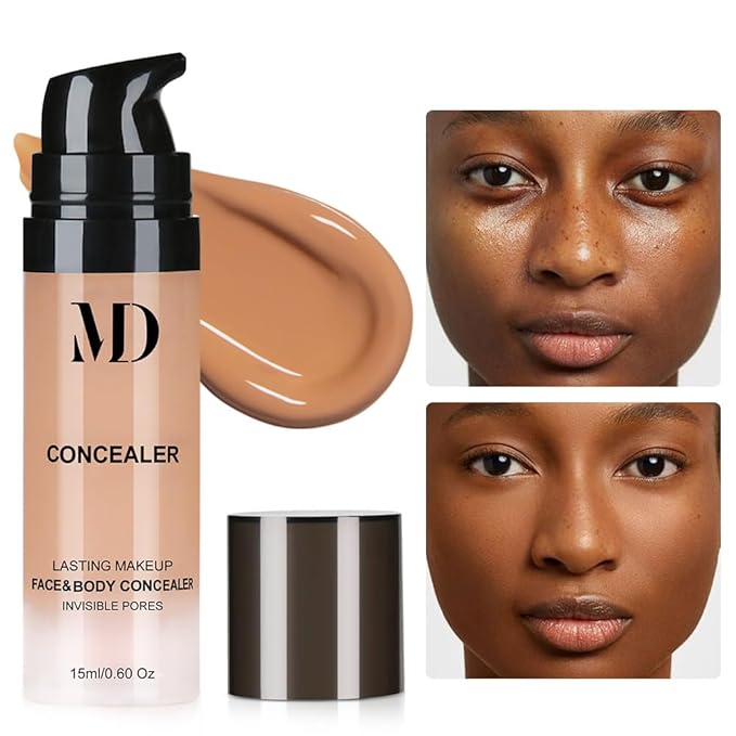 Liquid Primer Set Matte Liquid Full Coverage Oil Control Breathable Invisible Cover Concealer Primer with Face Primer, Makeup Sponge