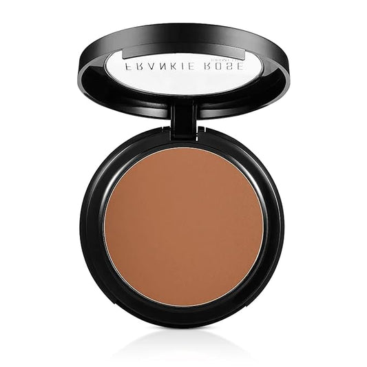 Frankie Rose Cosmetics Powder Foundation – Full Coverage Face Powder For Pores & Imperfections, Evens Out Skin Tone & Shine-Control | 58 Grams (Bronze)