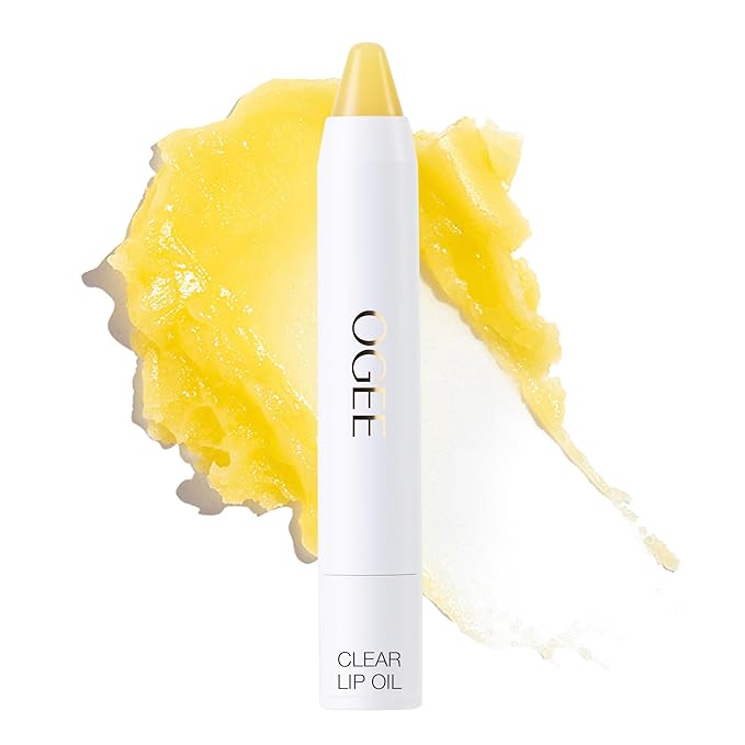 Ogee Sculpted Lip Oil - Lip Stain Made with 100% Organic Coconut Oil, Jojoba Oil, and Vitamin E - Best as Lip Balm or Overnight Lip Treatment - CLEAR
