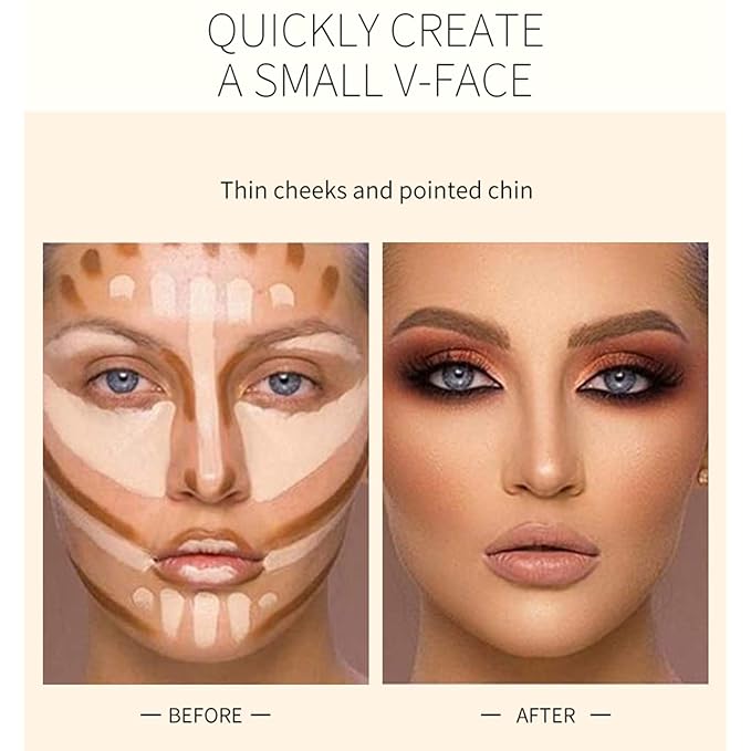 Double-End Contour Highlighter Stick Contour Stick, Face Highlighter, Contour Makeup Contouring Sticks Cream Concealer (2)