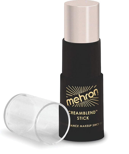 Mehron Makeup CreamBlend Stick | Face Paint, Body Paint, & Foundation Cream Makeup | Perfect for Halloween .75 oz (21 g) (Alabaster)