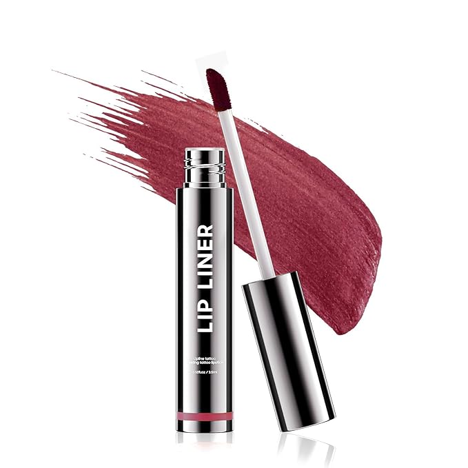 Lip Liner Stain Peel off - Waterproof & Long Lasting Peel Lip Stain Non-Stick Cup, Enhancing Complexion & Nourishing for All Skin Types, Create A Natural Lip Color (Mauve, 1 Count)