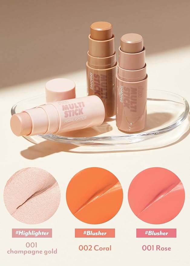 I'm Meme Ash Brown Bronzer for Face - I'm Multi-stick | Effortless Sun-kissed Warmth for Daily Use, Easy Blending Matte Finish, Shading 002 Cool Bronzer, 0.23 Oz