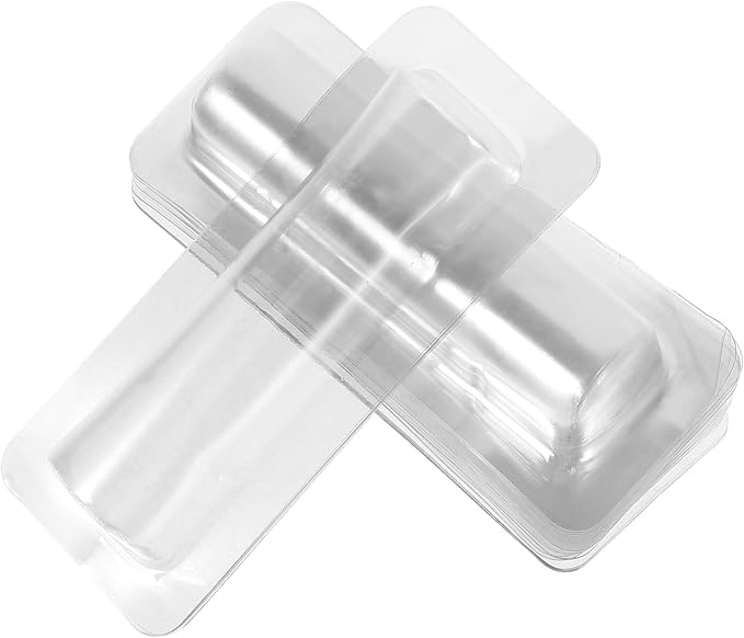 SEWACC 30pcs Clear Plastic Lip Balm Pouches Clear Lipstick Holder Money Card Holder Transparent Lip Balm Window Holder Plastic Domes for Lip Balm