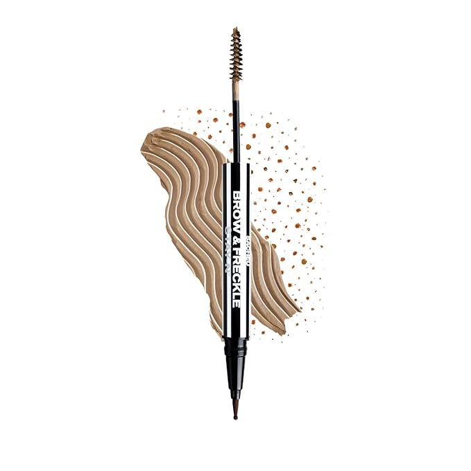 Sacheu Brow & Freckle STAY-N Tinted Eyebrow Gel & Faux Freckle Pen — 2-in-1 Longwear Water Resistant Brows Tint, Cruelty-Free & Vegan, Blonde Roast