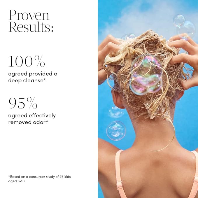 Evereden After Swim & Sports Kids Shampoo: With Cleansing Clay | Detoxifies Hair & Scalp from Chlorine, Dirt, and Sweat | Clean & Vegan Kid Shampoo for Daily Use and Any Hair Type