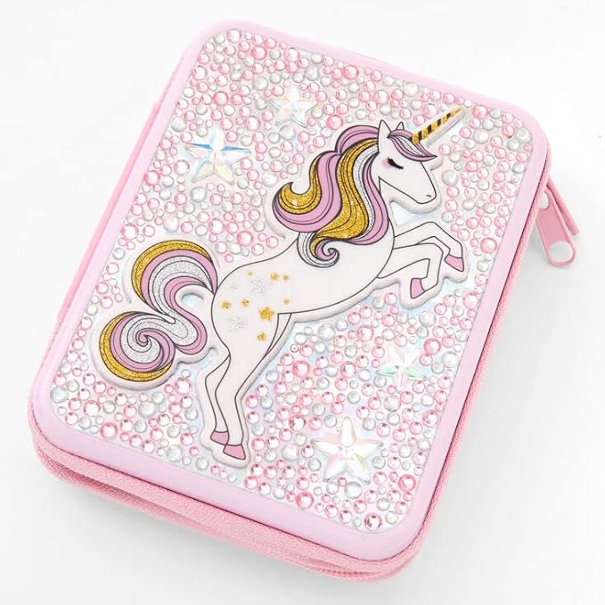 Claire's Unicorn Bling Makeup Tin - Pale Pink