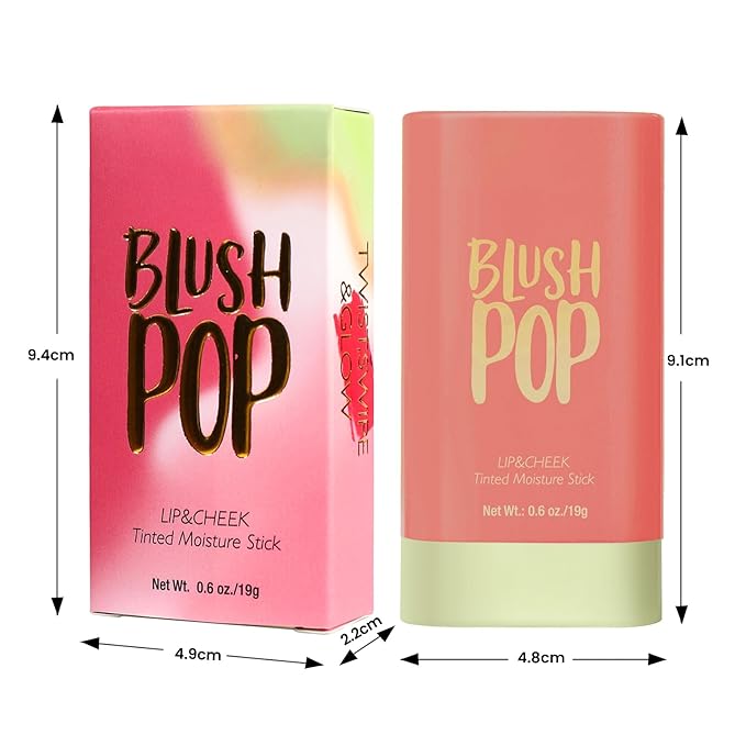 Highlighter Makeup Stick - Blush Highlighters Makeup Stick for Face & Body, Natural Silky Shimmer Highlight, Bendable Long Lasting Highlighter Wand, Cream Korean Highlighter (Soft Pink)