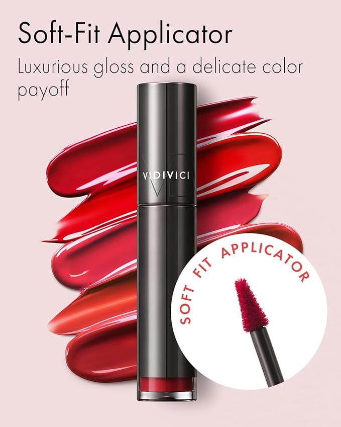 VIDIVICI Millennial Tint Glit - Proof Moisture Korean Lip Tint with Long-Lasting Color, Lightweight Water Jelly Texture, 0.13ounce (08 Be Loving)