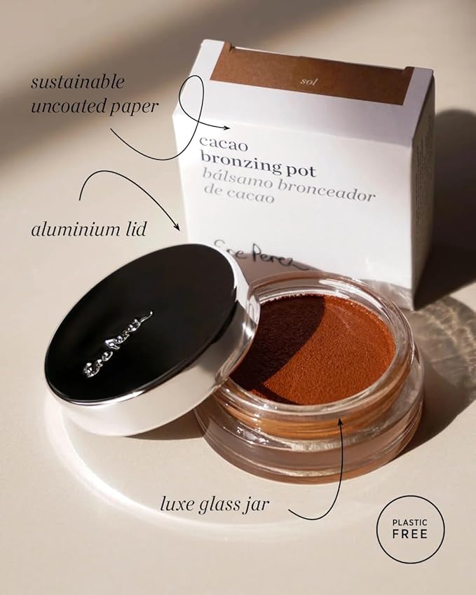 Ere Perez - Cacao Bronzing Pot | Vegan, Cruelty-Free, Clean Beauty (Sol, 0.26 oz | 7.5g)