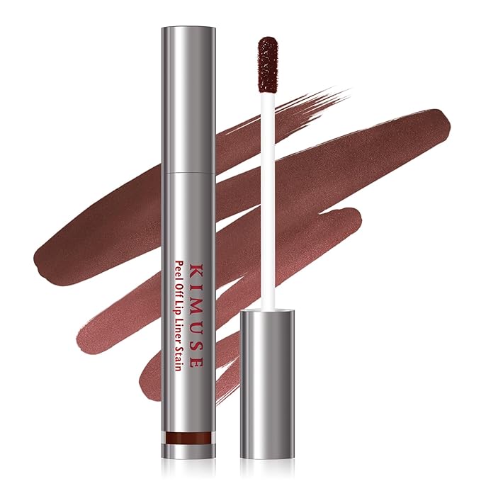 KIMUSE Peel Off Lip Liner Stain, Long Lasting Lip Tint Stain Peel Off, Waterproof, Transfer-Proof, Highly Pigmented Color Peel Off Lip Stain Liner, Matte Finish