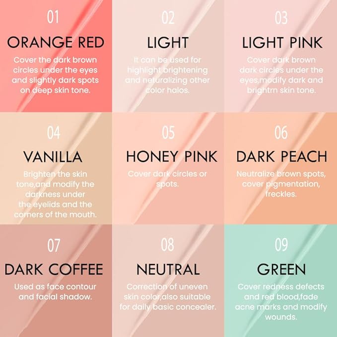 Kaely 2Pcs PROFESSIONAL MAKEUP Correcting Concealer Stick,Medium Coverage Concealer Crayon,under Eye Brightener Concealer for Dark Circles,corrector de ojeras,Lightweight,Vegan,03 LIGHT PINK