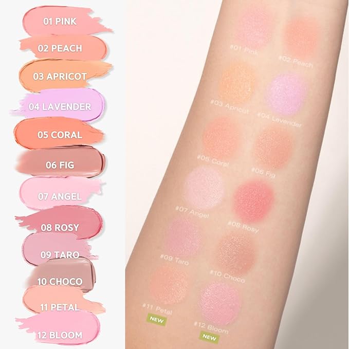 BBIA Ready To Wear Downy Cheek Cream Blush 8 Color - Creamy Blendable & Buildable Blush Dewy Texture & Matte Finish High Pigment Longlasting Lightweight Natural Face Makeup, 0.12oz (01 DOWNY PINK)