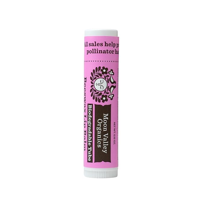 Moon Valley Organics Beeswax Lip Balm for Moisturizing Lips and Cuticles (JUICY BLACKBERRY, 1-Pack)