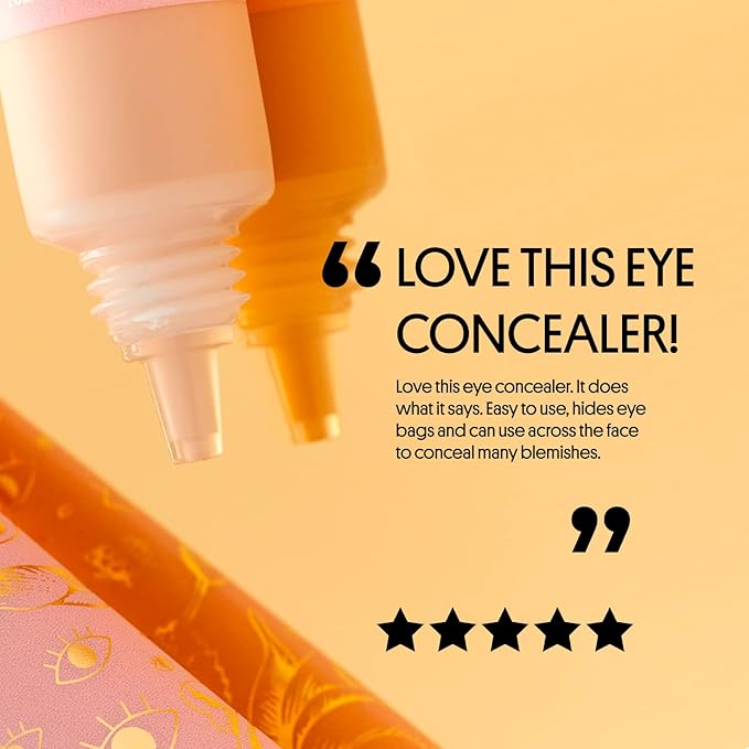 Winky Lux Peeper Perfect Under Eye Concealer, Makeup & Eye Brightener, Full Coverage Concealer for Dark Circles, Color Corrector & Eye Primer, With Collagen, Hyaluronic Acid & Vitamin E (Rich)