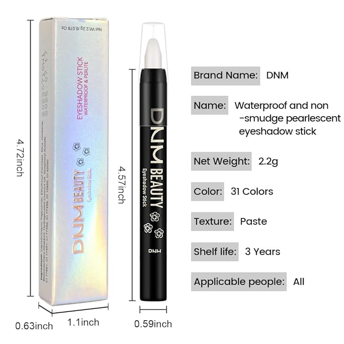 Kaely Cream Eye Shadow Sticks, Snowfall White Matte Eyeliner Pencil Eyeshadow Palette Makeup, Eye Highlighter Brightener Stick for Older Women Waterproof Pigmented, sombras para ojos, New-62